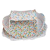 Lovoski 全2色　幼児　赤ん坊　保護　睡眠用　折り畳み式　トラベルネット　ベッド　ベビー蚊帳　高品質　 - カラフル