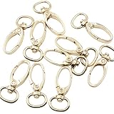 KUKU工房 ナスカン 回転式 レザークラフト金具 10個セット (内径13mm, ライトゴールド)
