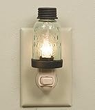 Mini Mason Jar Night Light in Rustic Brown Metal Color [並行輸入品]