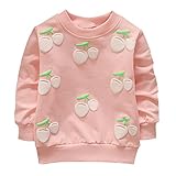 Brightup　幼児　女の子キャンディーカラースウェットプルオーバー、ロングスリーブtシャツ