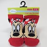 スモールプラネット 【キャラックス】ベビーソックス DISNEY ミニーBK×RD 約7~10cm マルチカラー 綿、ナイロン、その他 滑り止め部分:PVC AWDS2131J