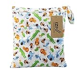 iZivベビー防水再利用可能 ウェットとドライ おむつバッグポーチダブルジッパー印刷おむつ袋()