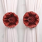 inverleeウィンドウカーテン牡丹花クリップオンFlower Tie Backs / Holdbacksボイル& Netのカーテンパネル