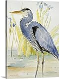 Lanie Lorethプレミアムシックラップキャンバス壁アート印刷題名Great Blue Heron 30" x 40" 2106578_24_30x40_none