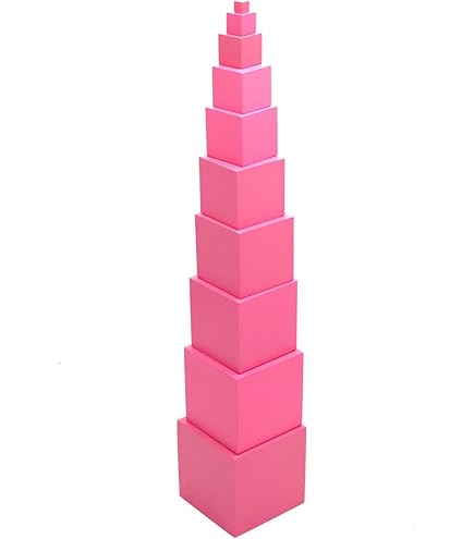 Amazon | 【MONTE Kids】モンテッソーリ教具 - ピンクタワー 小 家庭用