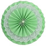 Aimeart Tissue Fan Decorations直径3個12 Double Layerペーパー花パーティーアクセサリー、ライトグリーン