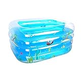 家庭用インフレータブルスイミングタンク透明青素材：輸入グリーンPVC原材料サイズ：小：120 * 90 * 60cm、大：120 * 90 * 70cm (色 : Standard package, 
