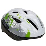 ヘルメット 子供用 軽量 3-7歳　helmet　9ホール　シンプル スポーツ　スケートボード　キックボード ローラー スケート　ウォーター スポーツ ホワイト＆グリーン（形4）