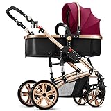 QXmEiベビーカートアルミニウム合金1 to 3 years old baby can lie down and can sit down and Fold双方向four-wheelロード25 kg