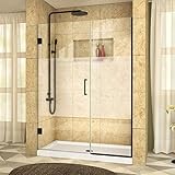 DreamLine shdr-245057210-hfr Unidoor Plus 72 " High x 51 " Wideヒンジ付きフレームレスS、 SHDR-245057210-HFR-09 1