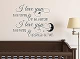I Love You In The Morningと午後のI Love You In The Evening and Underneath the Moon Nursery Babyステッカー壁デカー