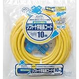 ELPA 抜け止め十字延長コード 10m CP-ND310(BL/Y)