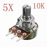 5個セット 200V 0.2W 10K Ohm ポテンショメータ シングル リニア 並行輸入品