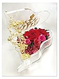 【プリザーブドフラワー／グランドピアノシリーズ】深紅の薔薇とベリーローズの奏でる金色の魔法と情熱の音色に輝きを添えて【リボンラッピング付き 送料無料】