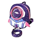 JOKnet キッズ リュックサック 宇宙飛行士 ベビーリュック 赤ちゃん 子ども 男の子 女の子 デイパック 迷子防止 かわいい パープル F