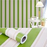 Ayzr Pvc 粘着の子供の部屋、緑のストライプの壁紙の寝室の壁紙