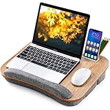 Ohuhu 膝上テーブル ノートパソコン用ラップデスク マウス使用可能 テーブルクッション 軽量 タブレット用ラップテーブル 15.6インチ