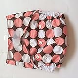 SUNNY BABY テープ式薄型 ピンク×ホワイト水玉 ワンサイズ布おむつカバー