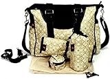 House of Botori Amara Shoulder Diaper Bag, Filigree Sage
