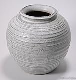 チタン丸花瓶 6.5号 （信楽焼・花瓶・花入れ・花器・壺・壷・水盤・H）　※幸せを呼ぶ幸運の黄色「風の水琴工房オリジナルキーホルダー」付きセット商品