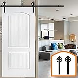 HomeDeco Hardware アウトドアトラック レール金具セット 室内ドア 片引き戸 6.6 FT (2.00メートル) シングルドア