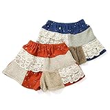 【アウトレット】Lily ivory (リリィ アイボリー)キュロット (80～130cm) キムラタンの子供服 レッド 80 (71049x71349-153)