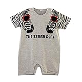 エルフ ベビー(Fairy Baby)夏 ベビー服 おしゃれ 半袖ロンパース 男女兼用 斑馬模様 サイズ：90