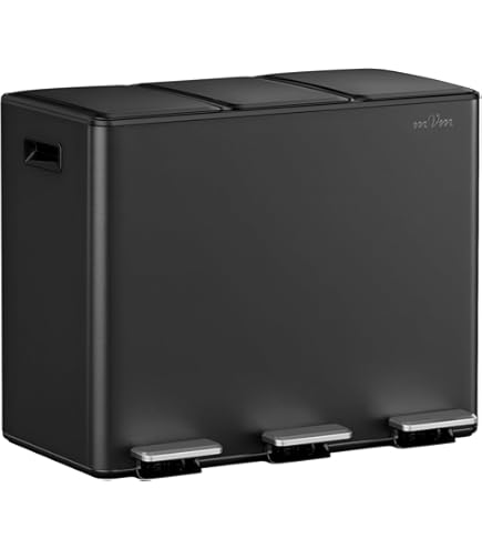 Amazon｜AUTHENTICS ペダルビン TIP 15L レッド 086-02002｜フタ付き
