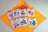 ベビークレープコレクション バスポンチョ よだれかけ　あひるのポンチョ ウィークリービブ7枚セット 2点組み