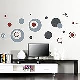 livegalleryリムーバブルPVC DIYボルドーラウンド円アートPolka Dotキッズ、子供、ベイビーズの装飾壁デカール壁のステッカー寝室背景デコレーション