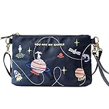 PANCY レディース ショルダーバッグ 帆布 刺繍入り ハンドバッグ 2way ネイビー 可愛い ねこ柄