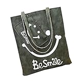 [Bsmile] トートバッグ エコバック トートバッグ マイバック 可愛いバック ちょっと出かけバッグ　お散歩バッグ　レディス マザーバッグ マザーズバッグ バック　通勤　通学 (ダークグリーン)