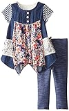 Bonnie Baby Baby-Girls Knit Chambray Legging Set Blue 3-6 Months [並行輸入品]