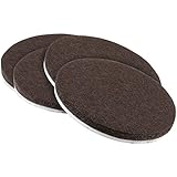 SoftTouch Self-Stick Furniture Felt Pads for Hard Surfaces (4 Piece) - Brown, Round, 1-1/4-Inch [並行輸