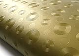 Peel & Stick Flame Retardant Backsplash Metal Round Gold Pearl Contact Paper Self-Adhesive Removable