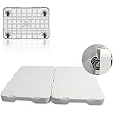 連結平台車キャリー収納ホーム 台車軽量 静音 ネット重0.85kg 耐荷重120kg 幅28.5×奥行40.5×高さ6.1cm ポリプロピレン 白… (白（40*27.5）, 2)