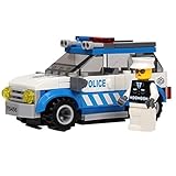 Happy Cherry 91-Piece Police Car Plastic Educational Toys Building Block Set - Best Gift for Boys an