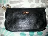 Coachカバン Large Pebbled Wristlet Black [並行輸入品]