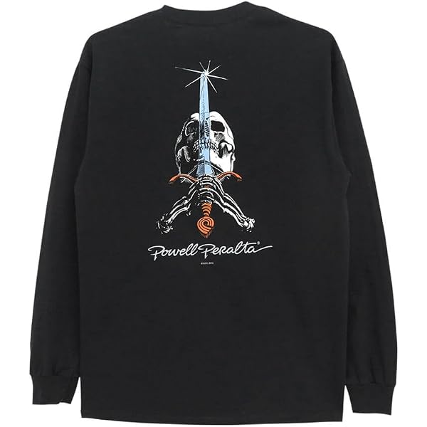 Amazon | (パウエル) POWELL SKULL&SWORD スカルソード Tシャツ 白 L