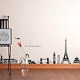 Pop Decors PT-0160-Vb Beautiful Wall Decal, World Wonders by Pop Decors