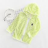 日焼け止め服 子供 ベビー ジャケット パーカー 男の子 女の子 紫外線対策 UV 対策 冷房対策 長袖 超軽量 通気性 快適 お出かけ 旅行 通園 ストライプ 春 夏 ホワイト 6色から選べる（om