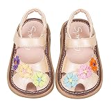 Tortor 1bacha(JP) 本革サンダル　ベビー　女の子　11.5－15cm 花の子供サンダル 夏靴　牛革 ビーチサンダル　履きやすい　滑り止め (13, 金色)