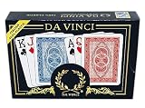 DA VINCI Ruote イタリア製100%プラスチックトランプ 2デッキポーカーサイズセット ジャンボインデックス ハードシェルケースとカットカード2枚付き