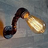 Vintage Wate Rpipe Wall Lamp Indoor Retro Iron LOFT Wall Light Industrial Metal Wall Sconce Steampunk E27 Fixture for Corridor Bar Cafe Bedroom Aisle