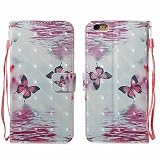 iPhone 6 Plus / 6S Plus ケース ,COOSTOREJP かわいい面白いカラフルな絵画の3DパターンのPUレザーウォレットケースApple iPhone 6 Plus / 6S 