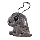 グリミス Glimmis いぬ ブラック BK 北欧 リフレクター 反射 キーホルダー 再帰反射素材 3M