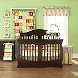 A-Z Reversible 4 Piece Baby Crib Bedding Set by Too Good by Jenny by Pem America