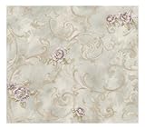 York Wallcoverings LN7577SMP Remington Rose Fresco Scroll 8 X 10 Wallpaper Memo Sample by York Wallc