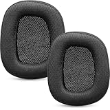 AKHQC 交換用イヤーパッド、 Logitech G430/G431/G432/G433/G435/G332/G230/G231/G233/G933/G933S/G935/G930/G633/G633S/G635/G353/G533 ヘッドフォンと互換性があります。柔らかく フットボールメッシュブレードとメモリーシー製、交換用イヤーパッド1組（ブラック）