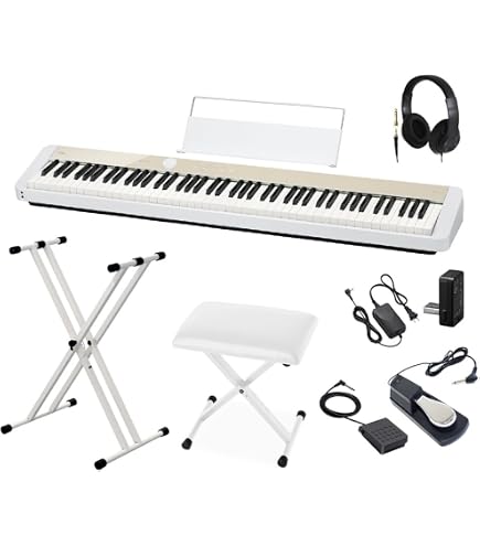 Amazon | CASIO PX-S1100 WE ホワイト 電子ピアノ 88鍵盤 ヘッドホン